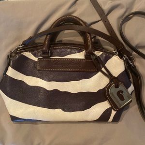 Dooney & Bourke Brown Zebra Print Leather Satchel